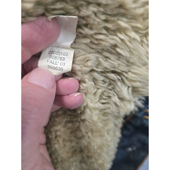 GAP Vintage 2003 Sherpa Lined Denim Jacket Women’s Medium • Band Collar Western - Picture 8 of 13